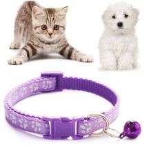 Puppy Dog Collar, Cat Collar With Bell, Nylon, Multi Colors, Pet Collar, Breakaway Cat Collar